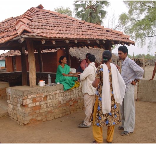 Voluntary Health Workers assisting patients at a Rural Spine Care Centre in a remote Indian village